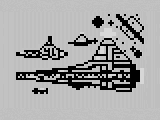 ZX81 screen shot, Star Wars by Steven Reid, 2017