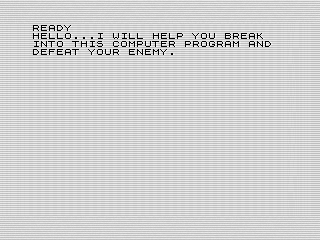 Code IV offer to break the code screen shot, Steven Reid 1985/2017