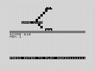 Laser Blast, death screen, ZX81, Steven Reid 1984