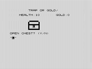 Trap or Gold, Running on the Sinclair ZX80, 2026 by Steven Reid