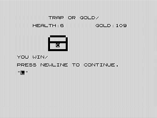 Trap or Gold, Winning the game, 2026 by Steven Reid