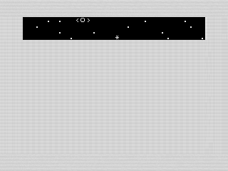 Blaster, ZX81 screen shot, by Steven Reid, 1985