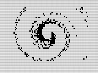 Black Hole, ZX81 Screenshot 1, 2023 by Steven Reid