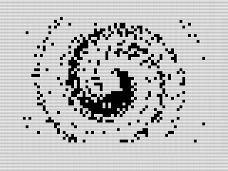 Black Hole, ZX81 Screenshot 2, 2023 by Steven Reid