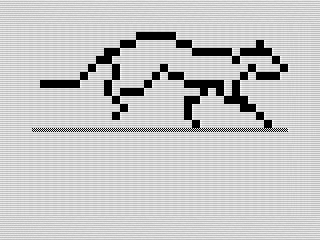 Cat Animation, Another Frame, 2023, ZX81 version by Steven Reid