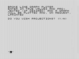 Charts, ZX81 Starting Screenshot by Steven Reid, 2020