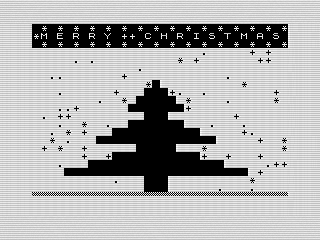 Christmas Tree, ZX81 Screenshot, 2023 by Steven Reid