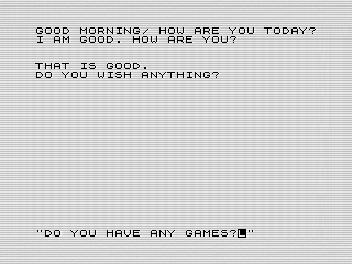 Comp Control,  Commands Screenshot, 1984 by Steven Reid.