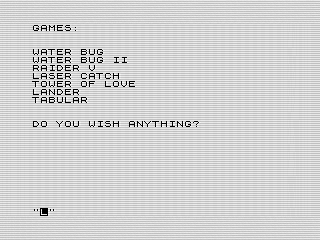 Comp Control,  Games Screenshot, 1984 by Steven Reid.