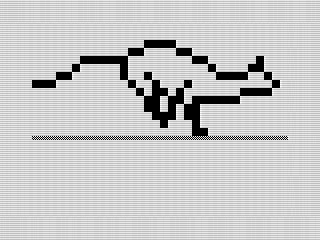 Fast Cat (Cat ASM), ZX81 Screenshot—Gap Fixed, 2023 by Steven Reid