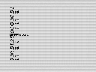 FizzBuzz, ZX81 Screenshot, 2022 by Steven Reid