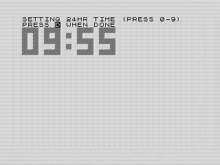 Flip Clock, Setting, ZX81 Screenshot, 2025 by Steven Reid