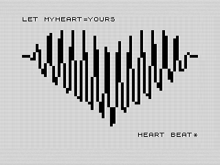 ZX81 Heart Beat, Second Love Message, 2026 by Steven Reid