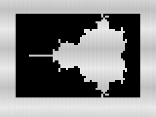 Mandelbrot Sets, ZX81 Screenshot, 2022 by Steven Reid