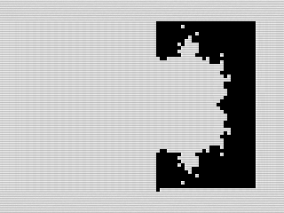 Mandelbrot Sets Machine Code, ZX81 Building Screenshot, 2022 by Steven Reid