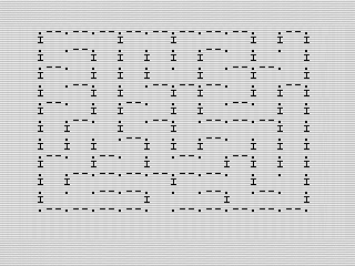 Maze Generator, Maze Display, ZX81 Screenshot, 2024 by Steven Reid