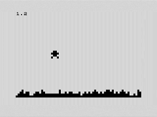 Moon Lander, ZX81 Screenshot, by Steven Reid, 1984.