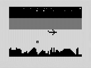 Reality, ZX81 plane screen shot, by Steven Reid, 1985