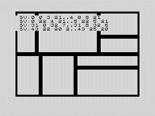 Rooms, Finding, ZX81 Screenshot, 2025 by Steven Reid