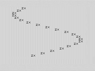 SCROLLEX, ZX81 screenshot by Steven Reid, 1998/2022