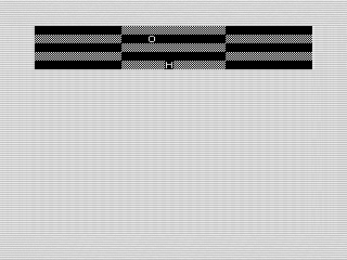 Trench Runner v1, ZX81 screen shot, by Steven Reid, 1984