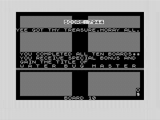 Water Bug, Board 10 Complete, ZX81 Screenshot, 1984 by Steven Reid