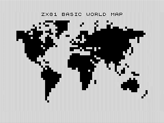 World, Map Done, ZX81  Screenshot, 2025 by Steven Reid