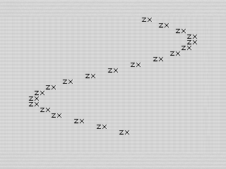 ZX Scroll, ZX81 screenshot by Steven Reid, 2022